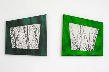 Gudrun Klebeck, View from the Dark III, Grünes Fenster, 2013