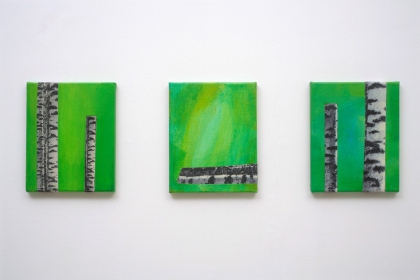 Gudrun Klebeck, Birch Trees VIII - X, 2011