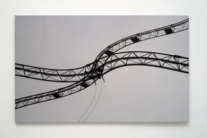 Gudrun Klebeck, Move II, 2021 ; Fotoprint und Acryl auf Leinwand, 74 x 120 cm