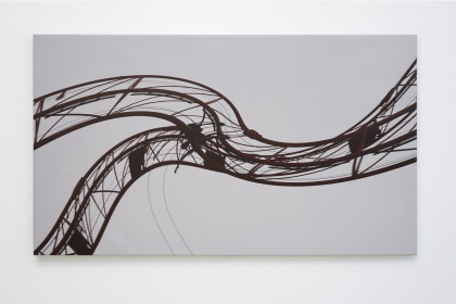 Gudrun Klebeck, Move IV, 2021; Fotoprint und Acryl auf Leinwand, 70 x 120 cm