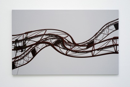 Gudrun Klebeck, Move III, 2021; Fotoprint und Acryl auf Leinwand, 75 x 120 cm