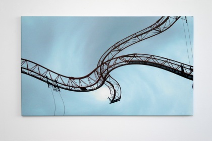 Gudrun Klebeck, Move I, 2020; Fotoprint und Acryl auf Leinwand, 70 x 120 cm