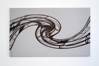 Gudrun Klebeck, Move VI, 2021; Fotoprint und Acryl auf Leinwand, 73 x 120 cm