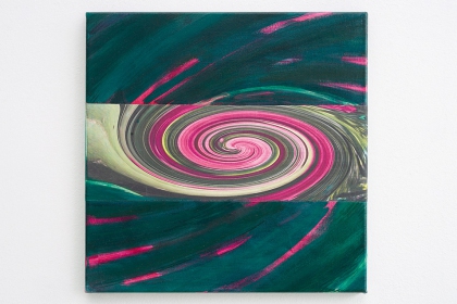 Gudrun Klebeck, Vortex Green Red I, 2019