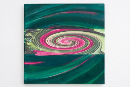 Gudrun Klebeck, Vortex Green Red II, 2019