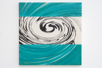 Gudrun Klebeck, Vortex Blue-Green V, 2017