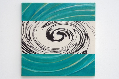 Gudrun Klebeck, Vortex Blue-Green VI, 2017