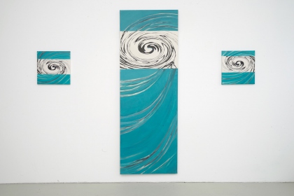 Gudrun Klebeck, Vortex Blue-Green II, I, IV, 2017