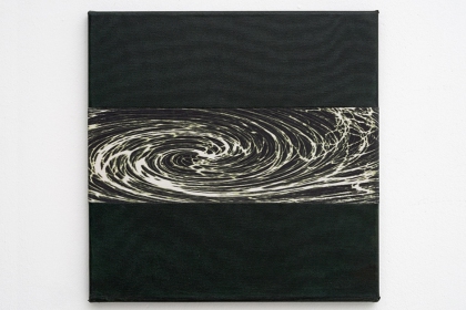 Gudrun Klebeck, Wirbel Schwarzgrün III, 2018