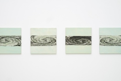 Gudrun Klebeck, Wirbel Hell I, III, IV, V, 2018