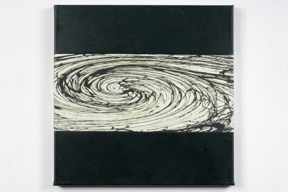 Gudrun Klebeck, Wirbel Schwarzgrün I, 2018