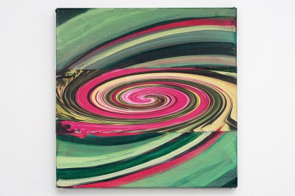 Gudrun Klebeck, Wirbel Grünrot III, 2019