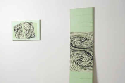 Gudrun Klebeck, Wirbel Grün I, IV, 2016