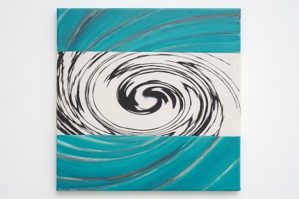 Gudrun Klebeck, Wirbel Blaugrün II, 2017