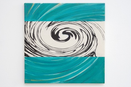 Gudrun Klebeck, Wirbel Blaugrün V, 2017