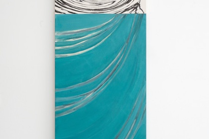 Gudrun Klebeck, Wirbel Blaugrün I, 2017