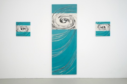 Gudrun Klebeck, Wirbel Blaugrün II, I, IV, 2017